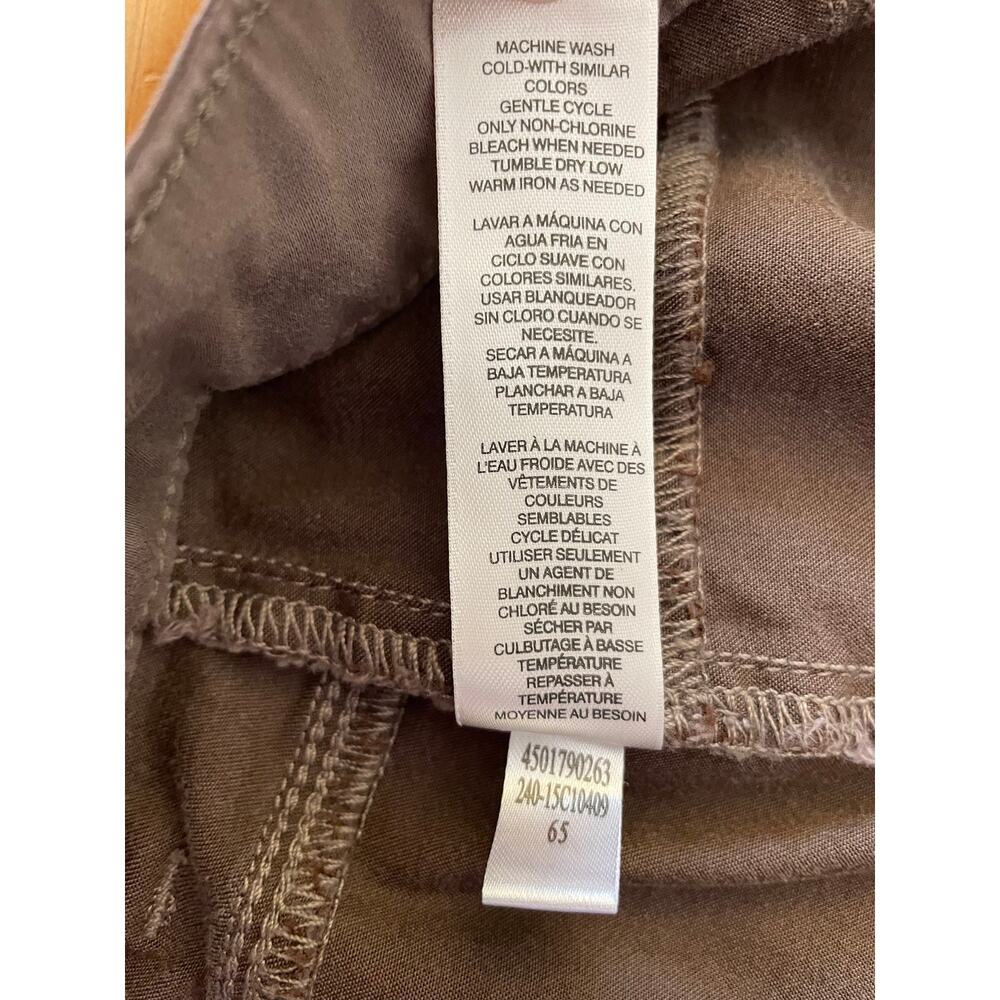 Chico's Womens Pants Size 2.5 (L/14) Stretch Cotton Rayon Spandex Brown - Picture 6 of 9